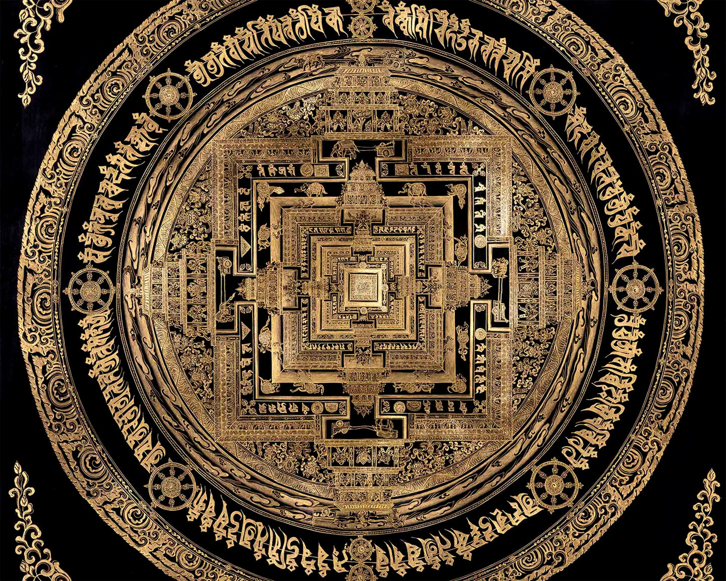 Kalachakra Mandala Digital Prints | Wheel Of Time Mandala for Buddhist Alter Space