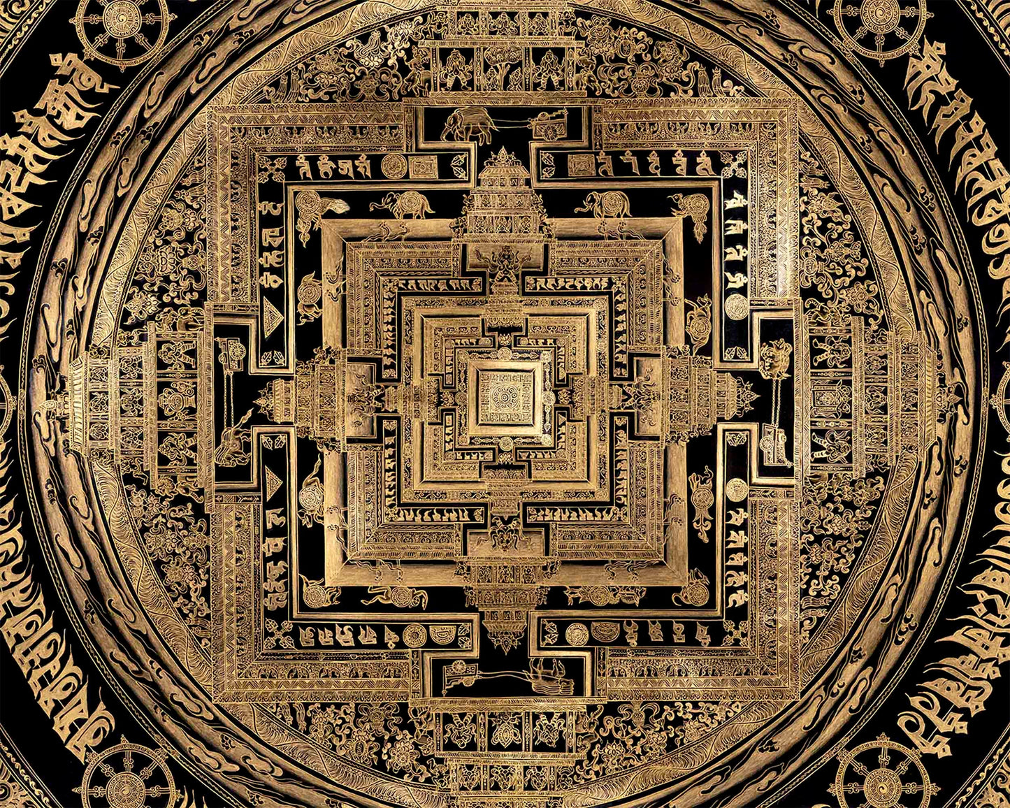 Kalachakra Mandala Digital Prints | Wheel Of Time Mandala for Buddhist Alter Space