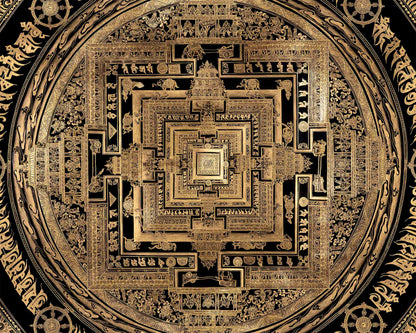 Kalachakra Mandala Digital Prints | Wheel Of Time Mandala for Buddhist Alter Space