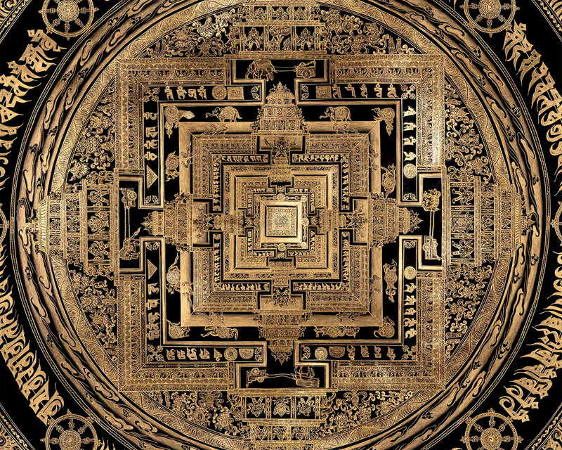 Kalachakra Mandala Digital Prints | Wheel Of Time Mandala for Buddhist Alter Space | Wall Decoration for meditation | Spiritual Gifts