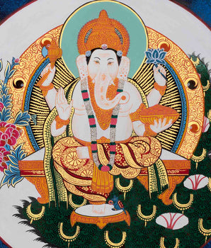 Lord Ganesh Painting | Original Hand Painted Ganesh | Ganpati Artwork | Religious Art |