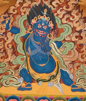 Vajrapani Bodhisattva Thangka Painting | Vairocana Buddha Thangka | Buddhist Art |
