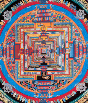 Dragon Kalachakra Mandala Thangka | Wall Hanging Yoga Meditation Canvas Art