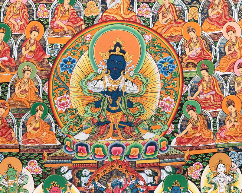 Vajradhara Lineage Thangka Art | High Quality Original Hand Painted Thangka Painting