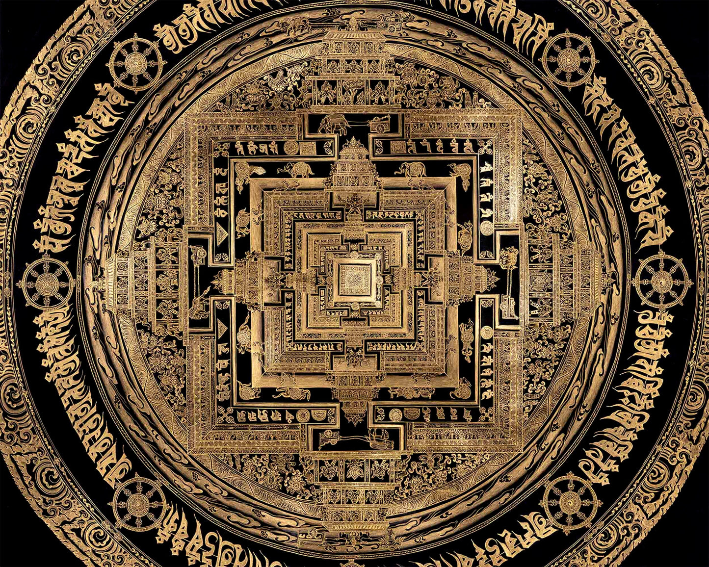 Kalachakra Mandala Digital Prints | Wheel Of Time Mandala for Buddhist Alter Space