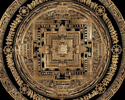 Kalachakra Mandala Digital Prints | Wheel Of Time Mandala for Buddhist Alter Space