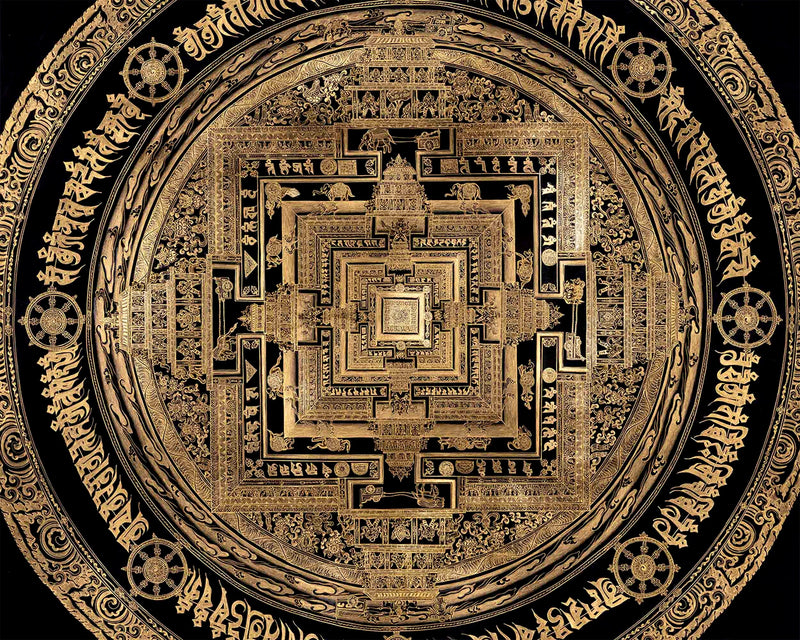 Kalachakra Mandala Digital Prints | Wheel Of Time Mandala for Buddhist Alter Space | Wall Decoration for meditation | Spiritual Gifts