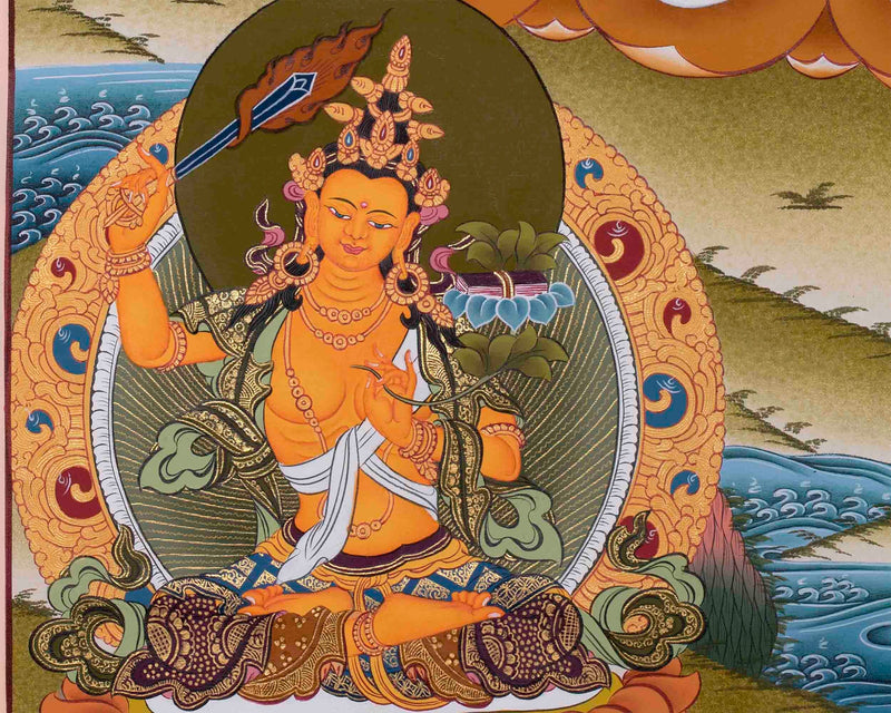 Avalokiteshvara Chengrezig Thangka Painting | Deity Of Compassion