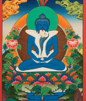 Magnificent Buddha Shakti with Brocade | Buddhist Art
