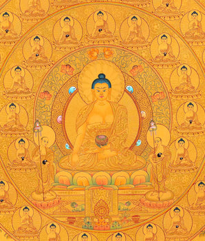 Full 24k Gold Style 35 Buddhas of Confession | Fine Quality | Buddhist Art