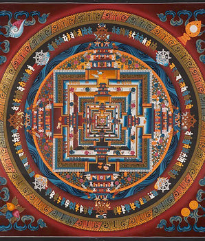 Original Hand Painted Fine Quality Kalchakra Mandala Thangka