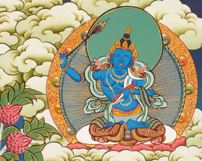 Manjushri Thangka Painting | Original Hand-Painted Bodhisattva Of Wisdom |