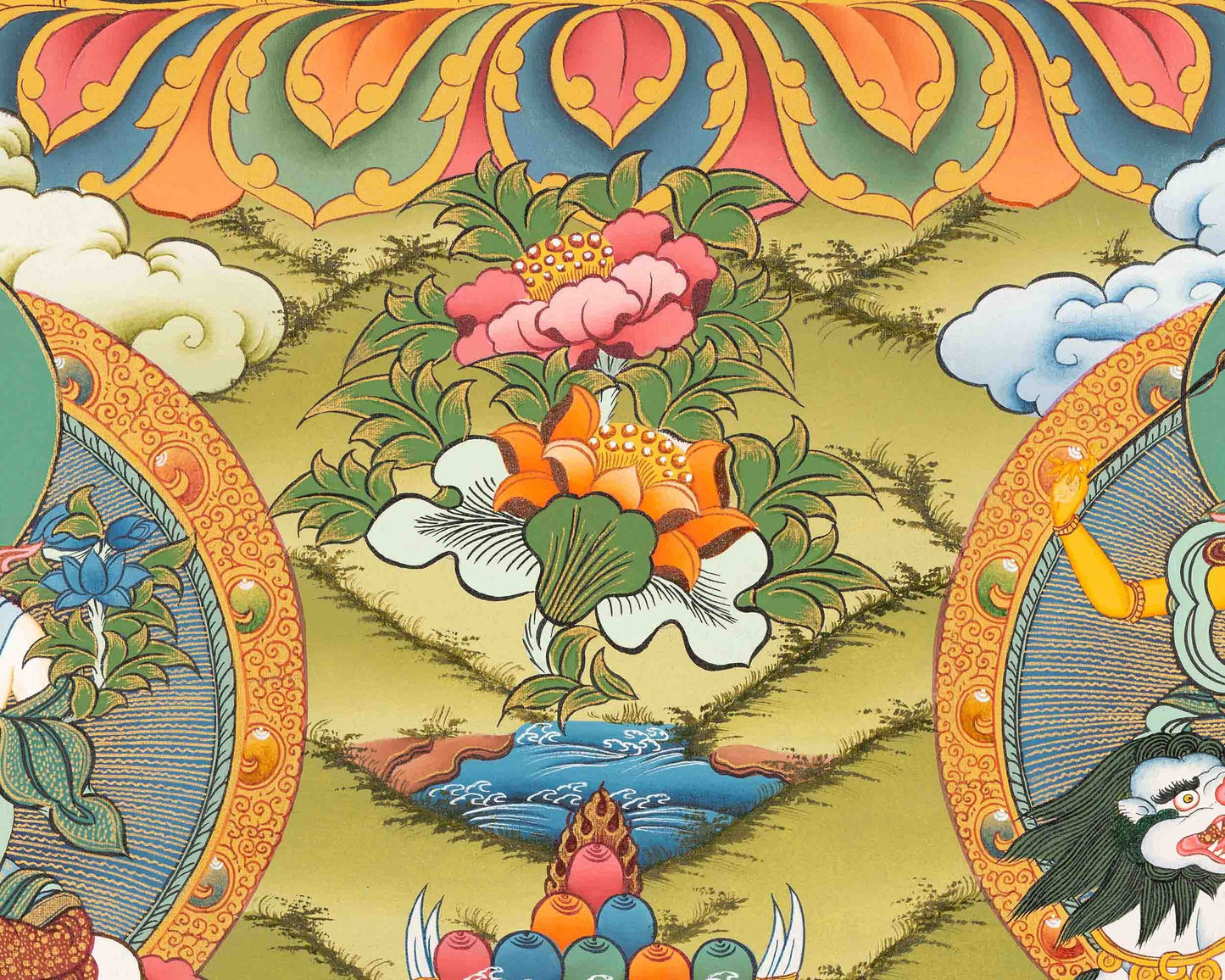 Manjushri Thangka Painting | Original Hand-Painted Bodhisattva Of Wisdom |