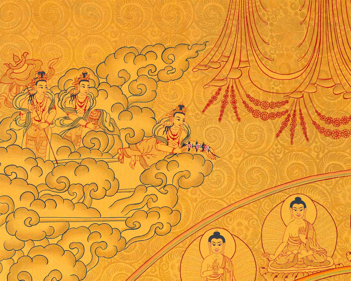 Full 24k Gold Style 35 Buddhas of Confession | Fine Quality | Buddhist Art
