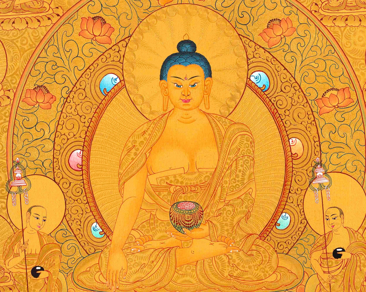 Full 24k Gold Style 35 Buddhas of Confession | Fine Quality | Buddhist Art