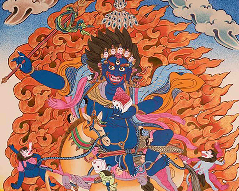 Original Hand-Painted Palden Lhamo Thangka | Feminist Deity Vajrayana Travel Thangka For Practitioner |