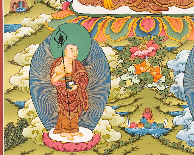 Original Shakyamuni Buddha Thangka | Hand-Painted Tibetan Buddhist Art For Peace