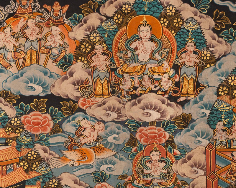 Tibetan Mandala With 1000 Armed Avalokiteshvara | Traditional Wall Hanging Buddhist Painting