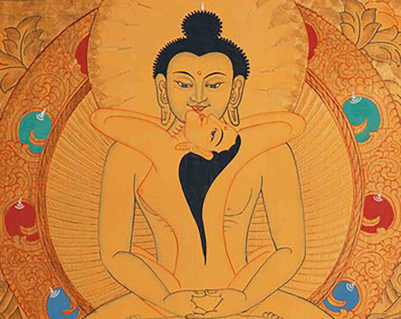 Samantabhadra Yab Yum Buddha Thanka | Art Painting For Meditation and Yoga