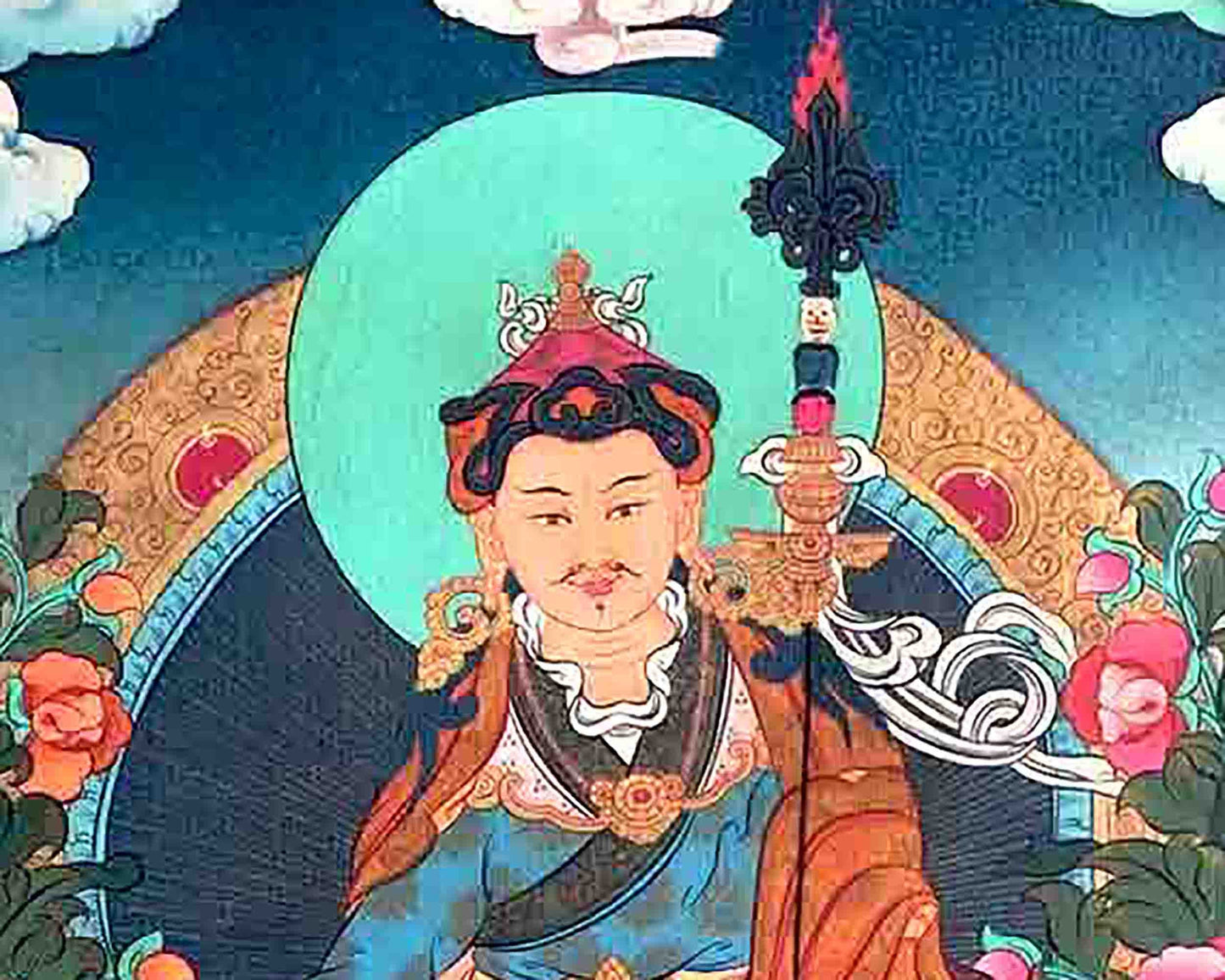 Guru Rinpoche Thangka | Original Hand Painted Padmasambhava Art Painting For Home