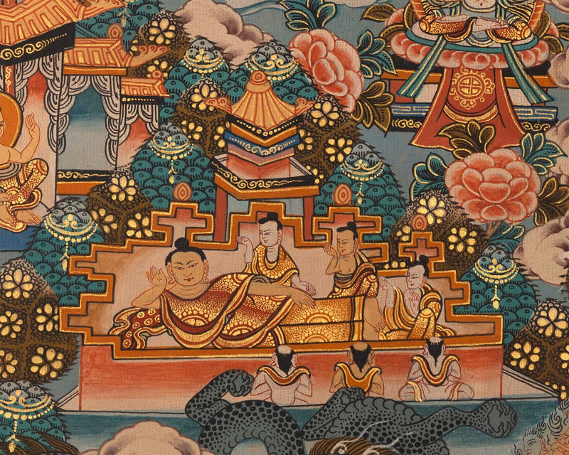 Tibetan Mandala With 1000 Armed Avalokiteshvara | Traditional Wall Hanging Buddhist Painting