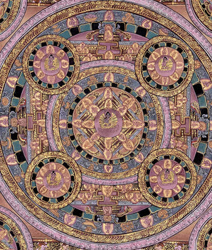 Buddha Mandala Thangka | Original Hand Painted Tibetan Wall Hanging Decor