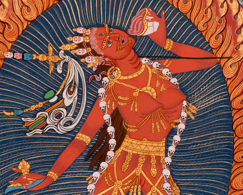 Original Hand Painted Vajrayogini Thangka Painting | Buddhist Art for Wall Decoration