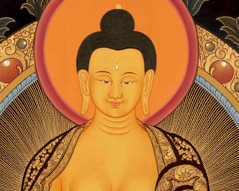 Shakyamuni Buddha Thangka Art | Tibetan Buddhist Religious Painting