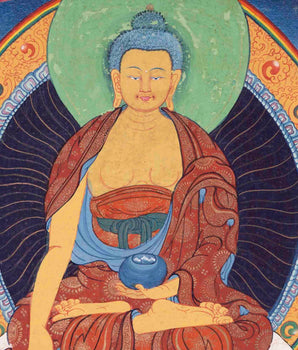Original Tibetan Buddhist Shakyamuni Buddha Thangka | Religious Painting