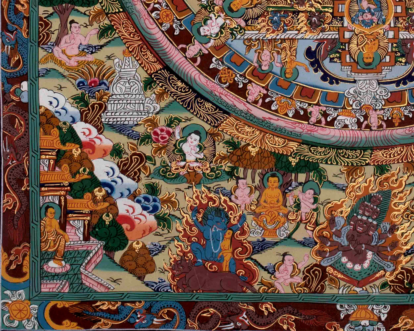 Buddha Mandala Thangka | Hand-painted Tibetan Thangka for Wall Hanging