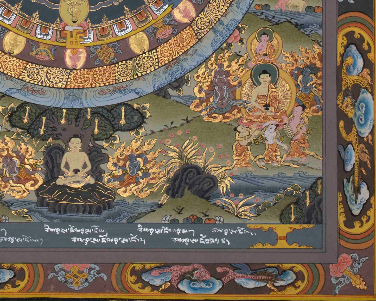 Vintage Buddha Mandala Thangka | Tibetan Buddhist Thangka | Spiritual Gifts