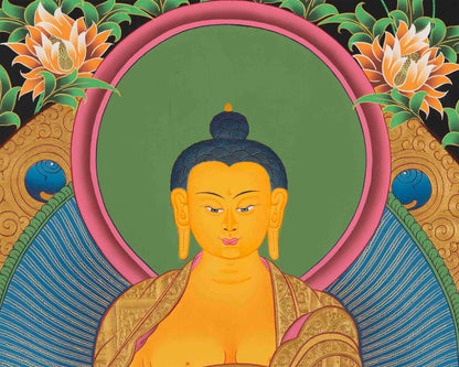 Genuine Hand-Painted Shakyamuni Buddha | Gautama Buddha | Tibetan Thangka Painting |