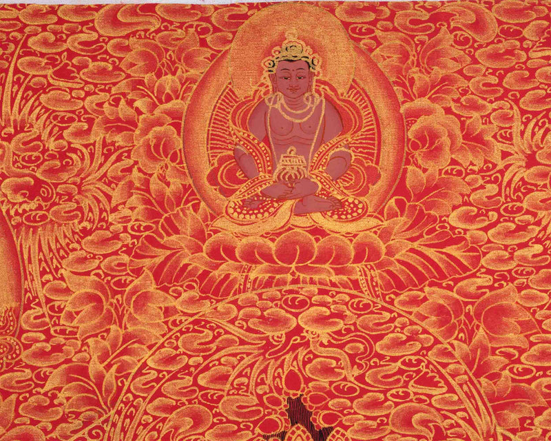 Original Handcrafted Maitreya Buddha Thangka | Future Buddha |