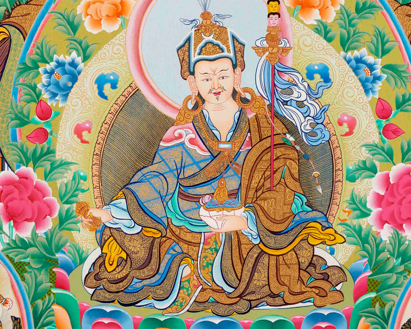 Guru Rinpoche Lineage Tree | Large Thangka Painting