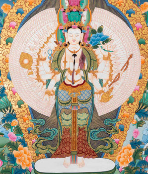 Big Size Lokeshvara Bodhisattva Thangka | 1000 Armed Avalokiteshvara