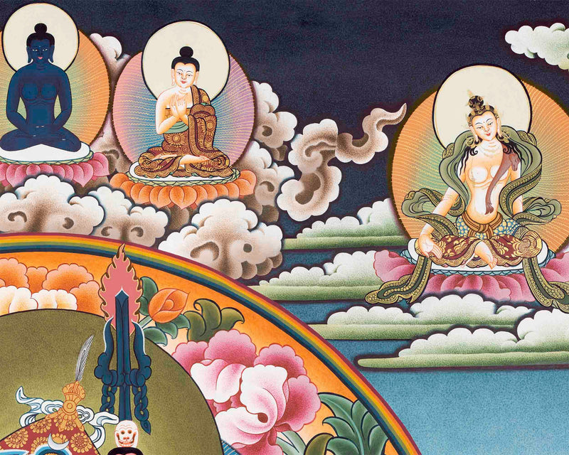 8 Guru Manifestation Thangka | Guru Rinpoche | Lotus Guru: Padmasambhava |