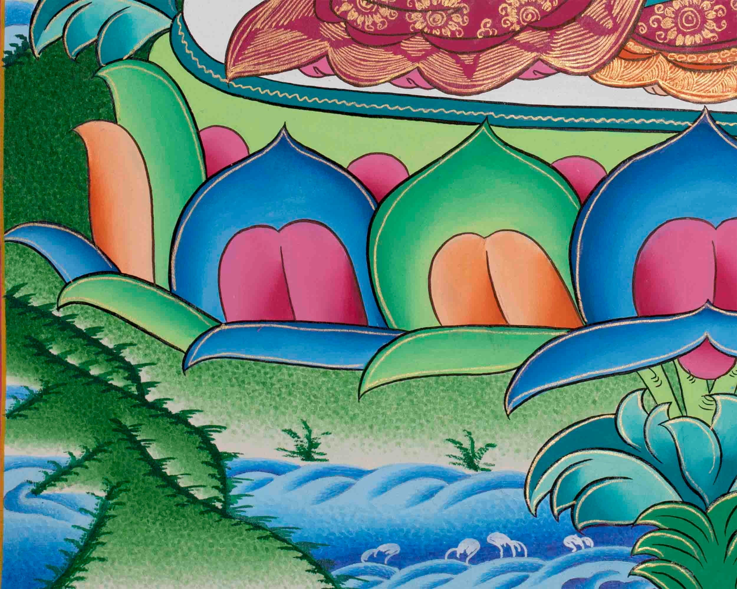 Original Hand-Painted Amogsiddhi Thangka | Tibetan Buddhist Thangka |