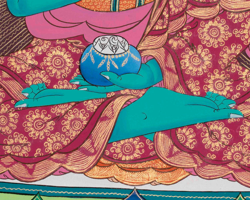 Original Hand-Painted Amogsiddhi Thangka | Tibetan Buddhist Thangka |