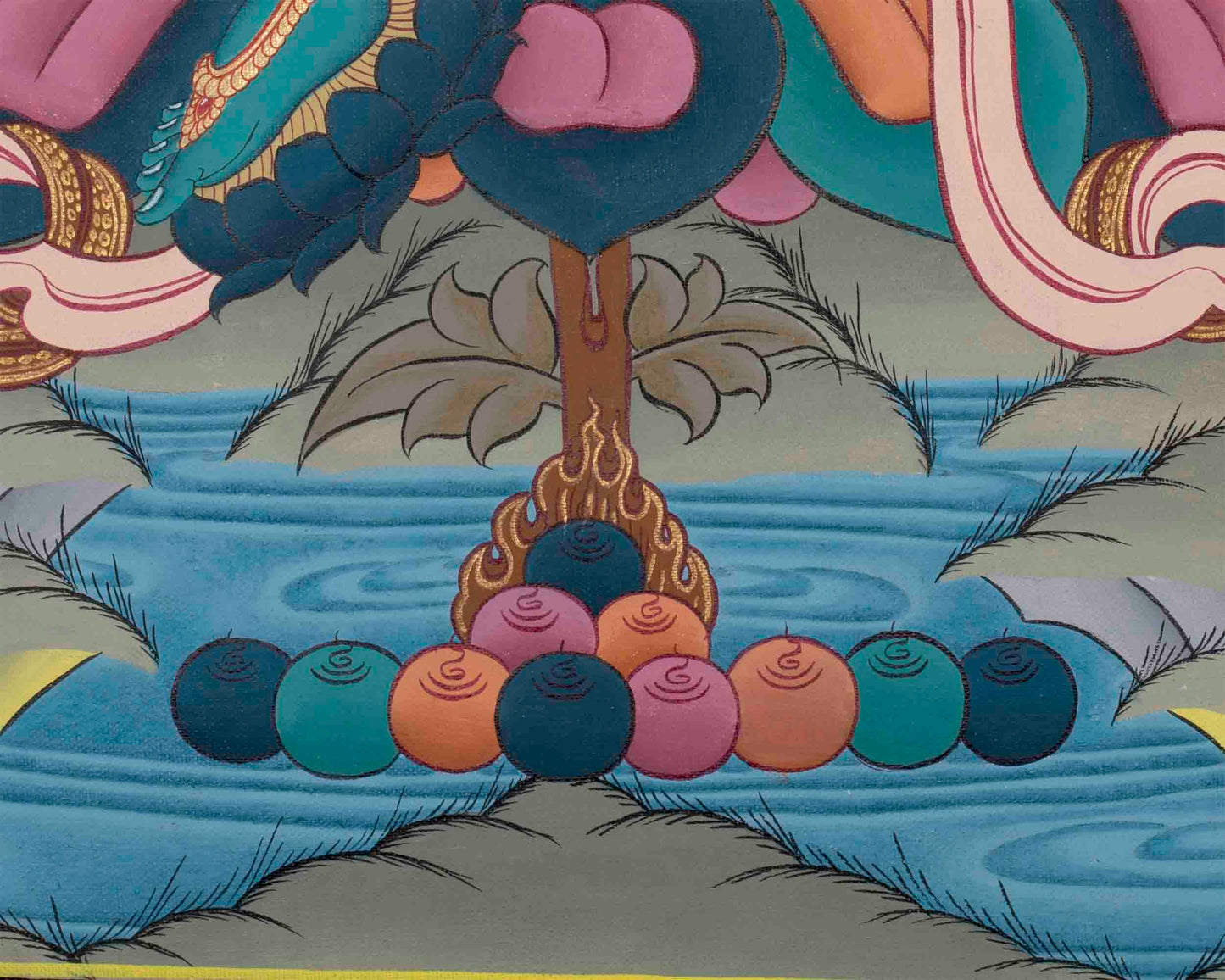 Green Tara Thangka Painting | Beautifully Hand-Painted in Canvas Cotton