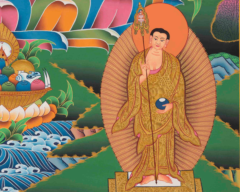 Genuine Hand-Painted Shakyamuni Buddha | Gautama Buddha | Tibetan Thangka Painting |