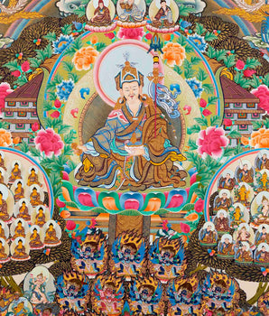 Guru Rinpoche Lineage Tree | Large Thangka Painting