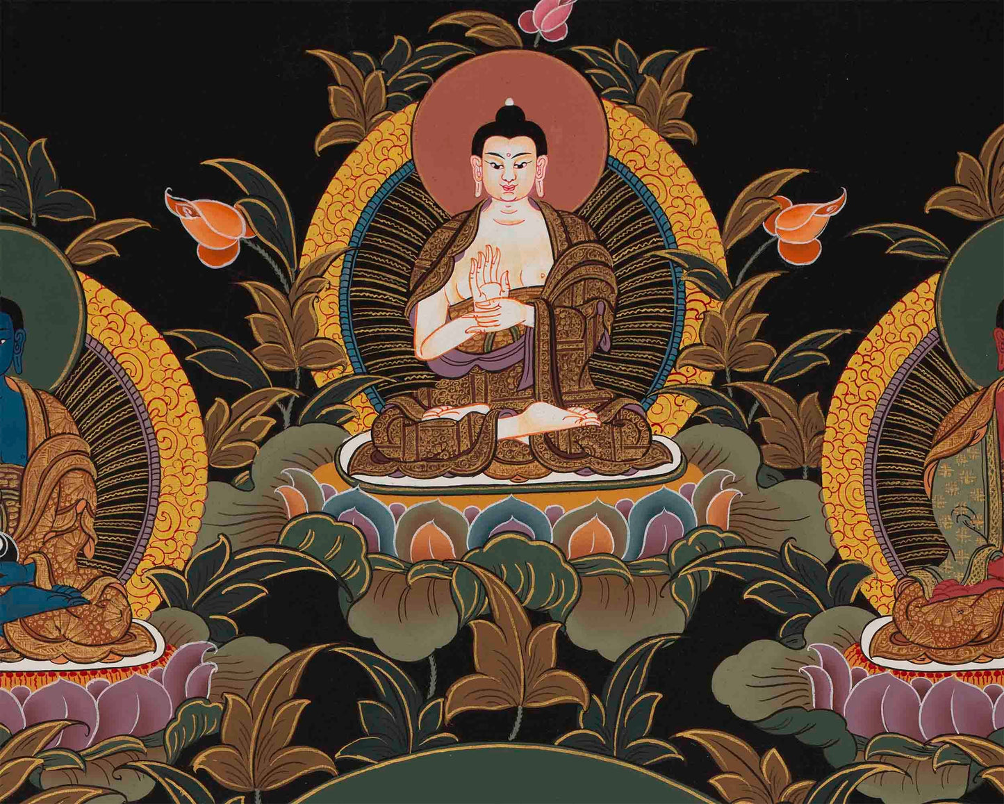 High-Quality Amitayus Buddha Thangka Painting | Buddha Aparamita Thangka Gift