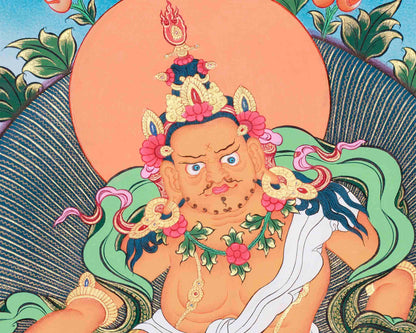 Dzambala God of Wealth | Dzambala Thangka also known as Kubera |