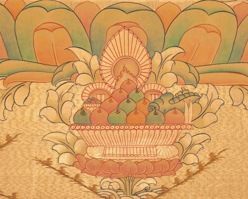 Beautifully Full Gold White Tara Thangka | Goddess Of Compassion and Healing |