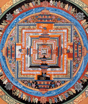 Original Hand-Painted Kalachakra Mandala |  Mandala Thangka Wall Hanging