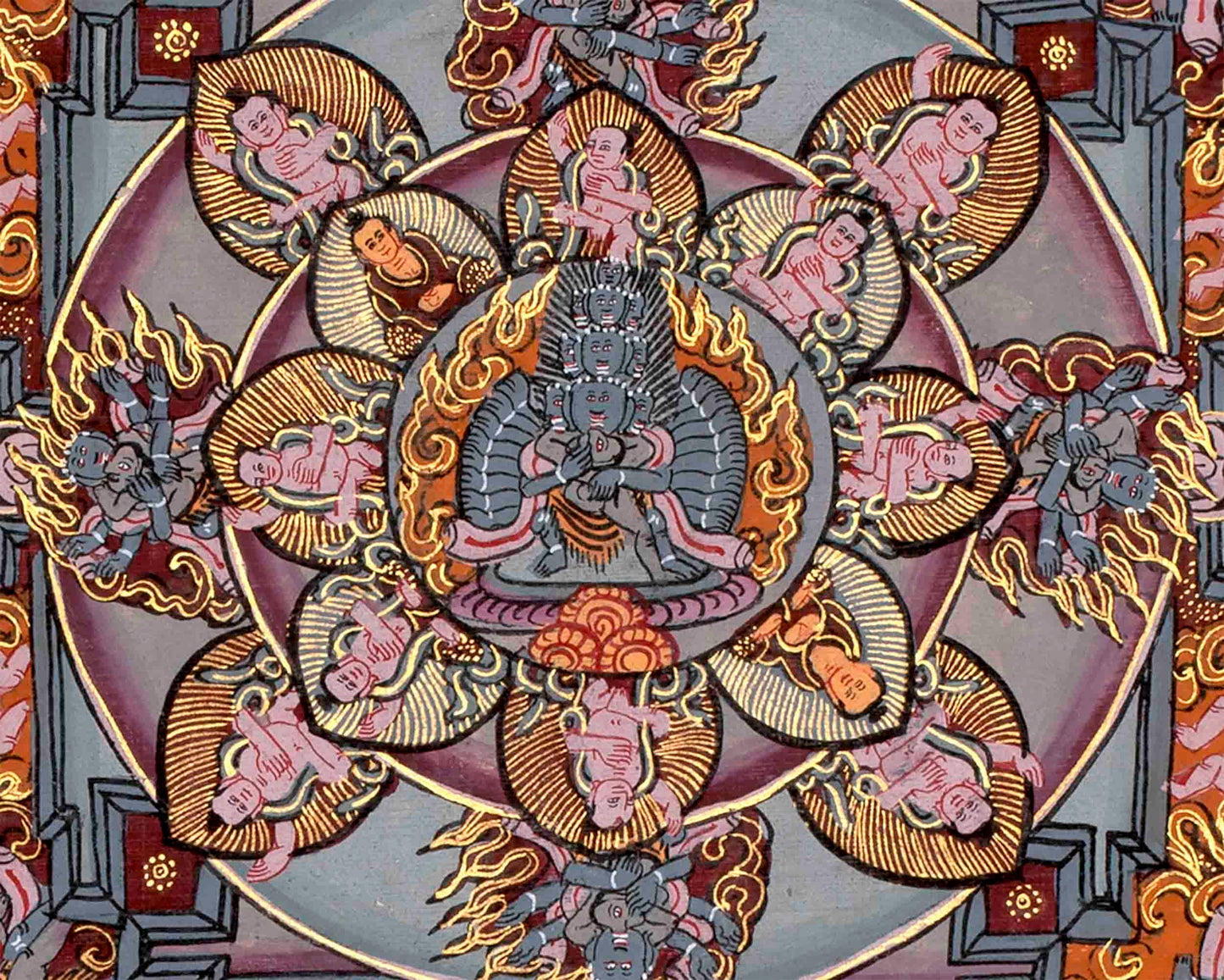 Hevajra Mandala Thangka | Tibetan Mandala Thangka