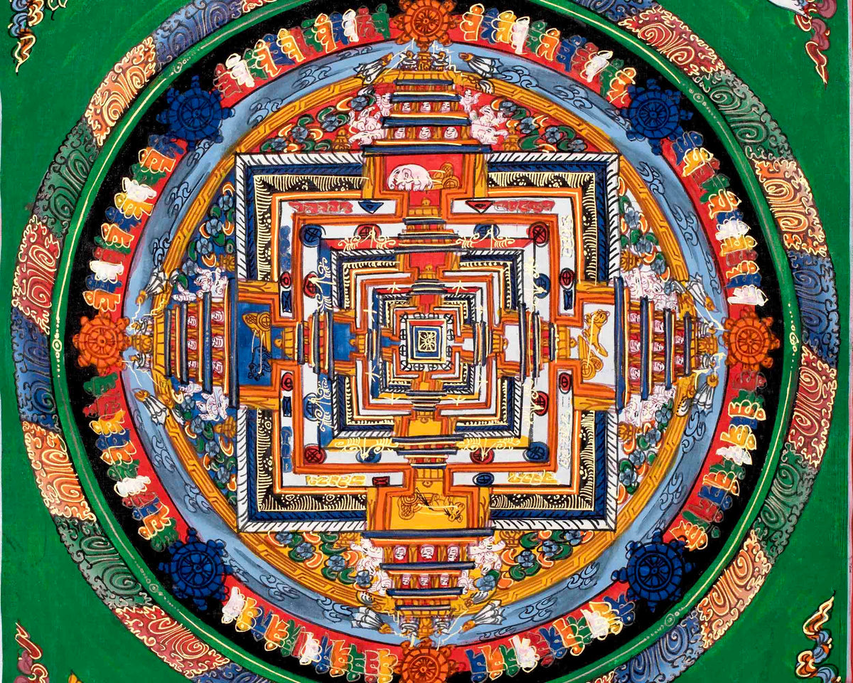 Kalachakra Mandala Thangka For Wall Hanging | Yoga Meditation Canvas Art