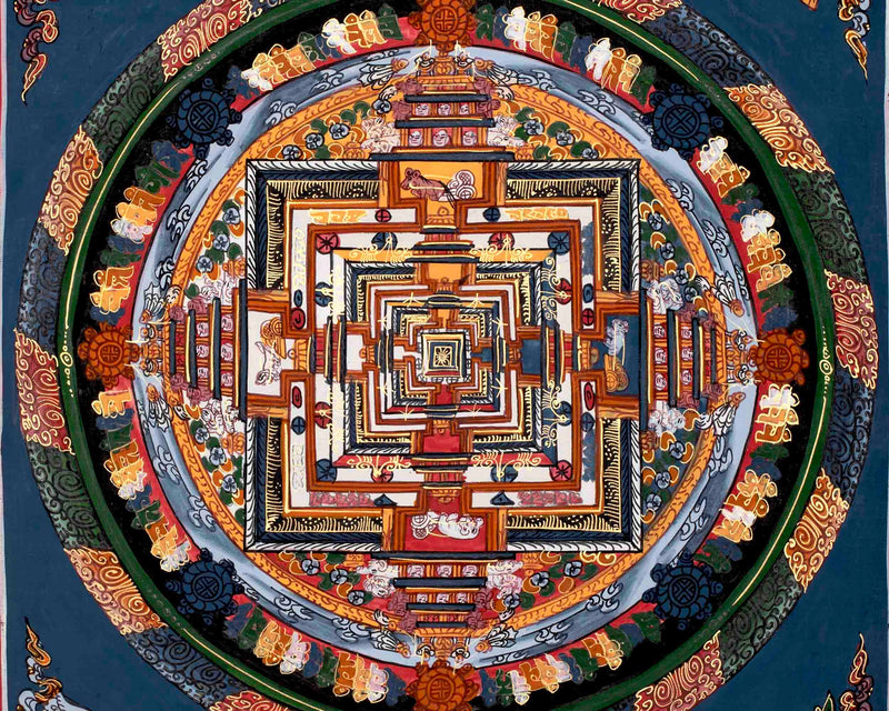 Kalachakra Mandala Thangka For Wall Hanging | Yoga Meditation Canvas Art