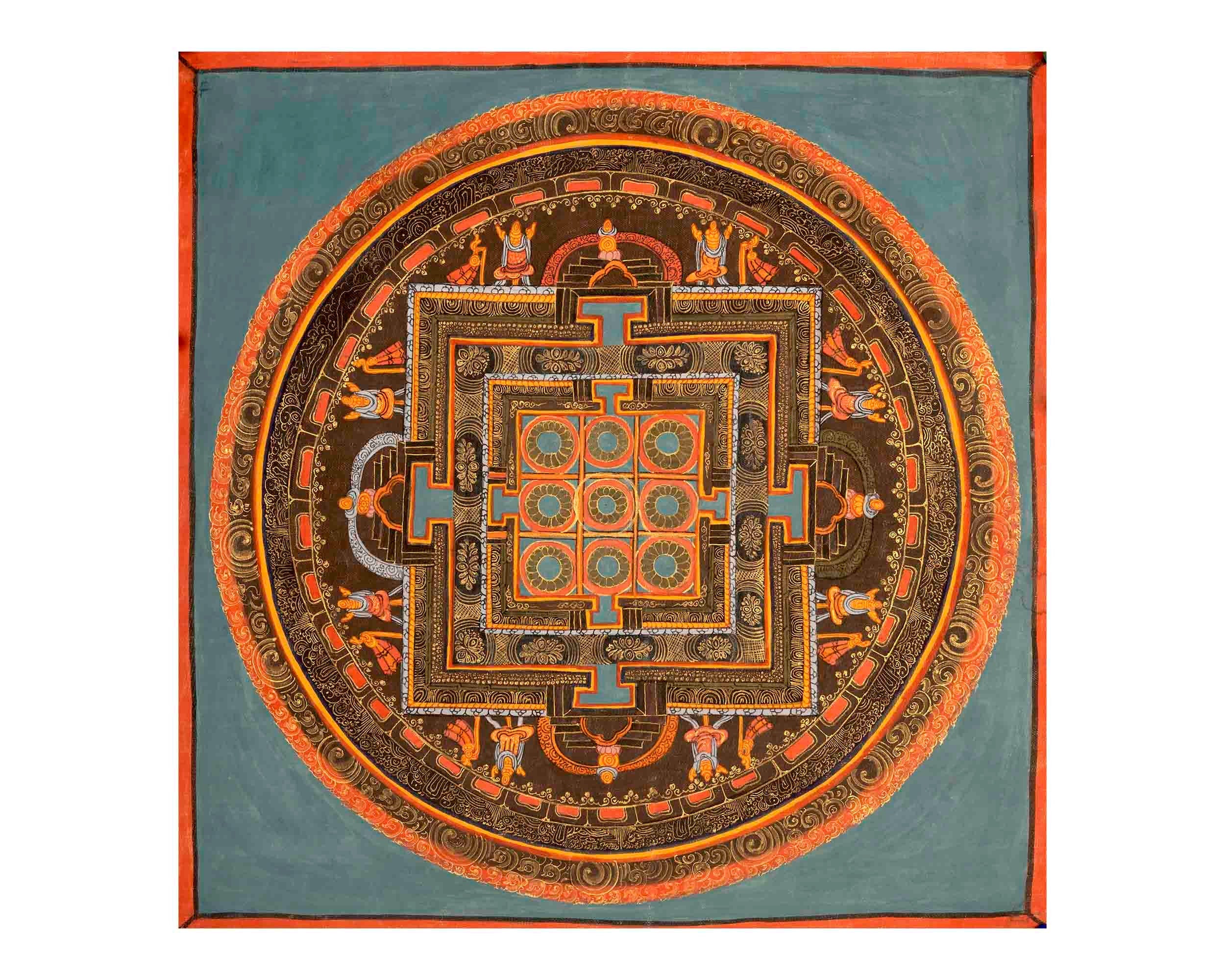 Vintage Full Gold Mandala Thangka