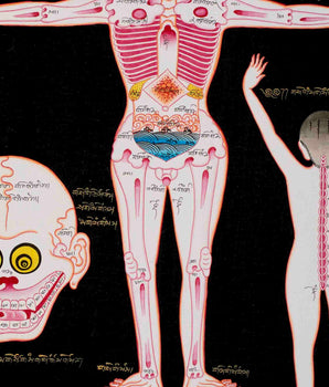 Human Skeleton Thangka Arts | Himalayan Ancient Medical Technique For Mind & Body